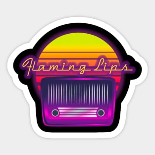 flaming lips retro Sticker